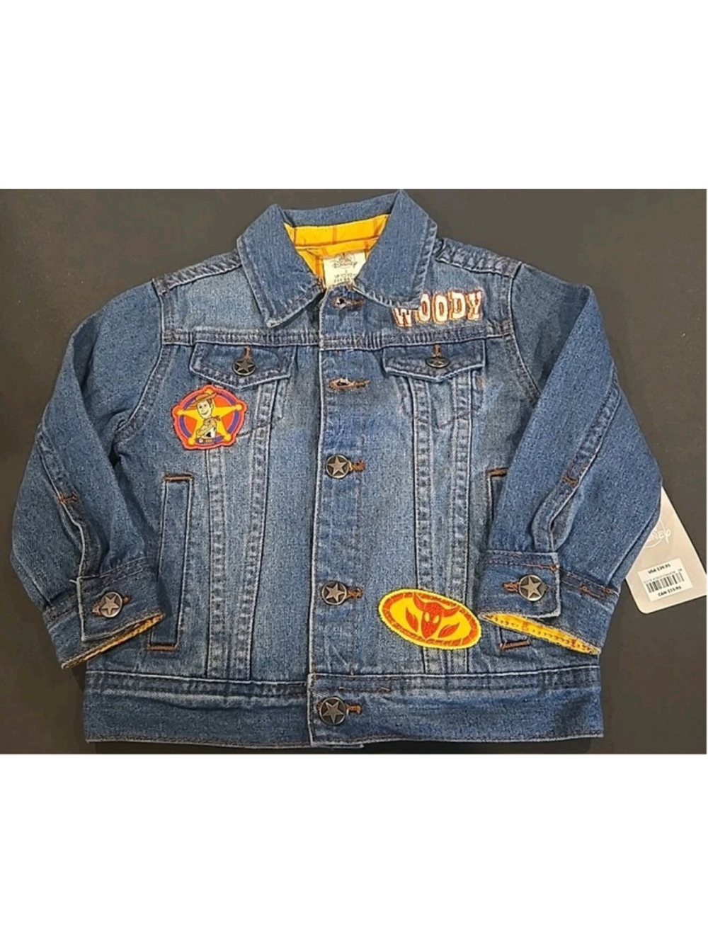 Disney Toy Story Rare Denim Jacket Sz 2T Woody Sheriff Pixar NWT (D-10)